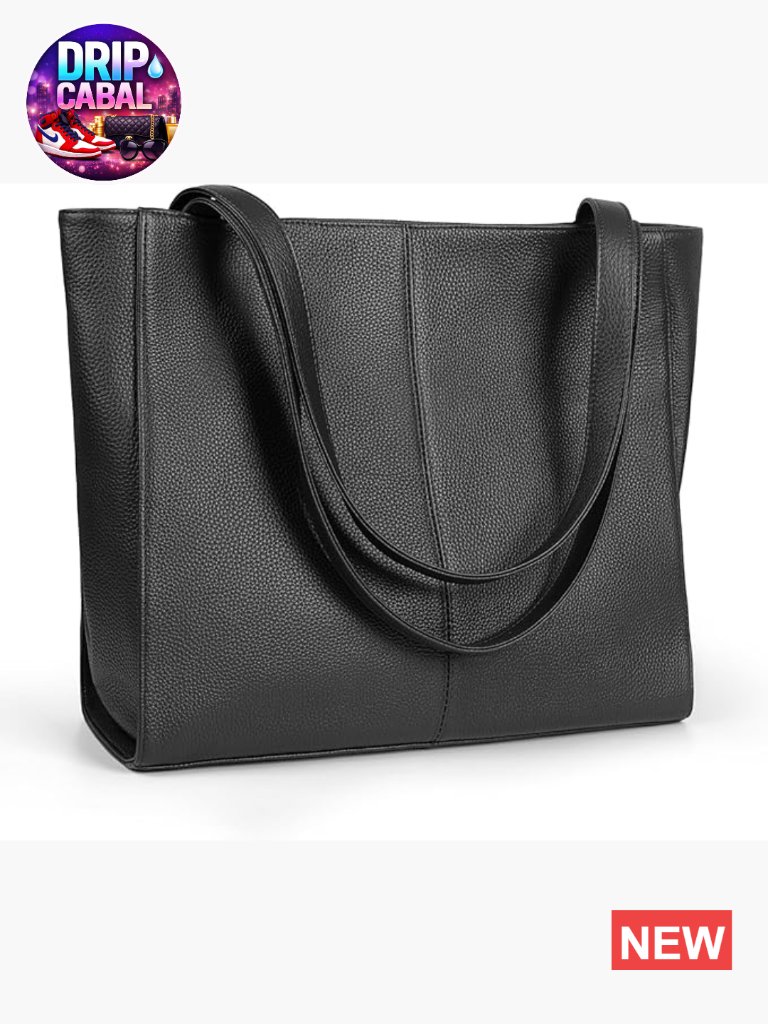 Genuine Leather Tote Bag For Women Work Satchel Handbag With Laptop Compartment